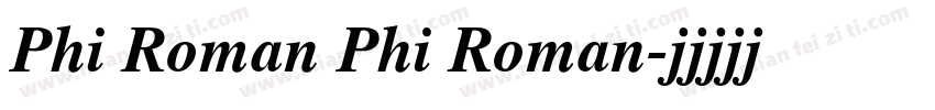 Phi Roman Phi Roman字体转换